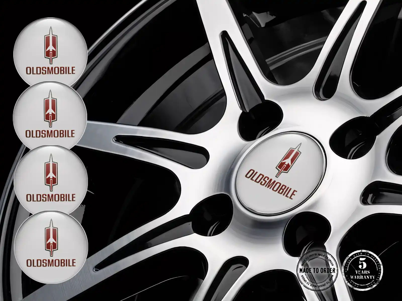 Oldsmobile Calcomanía de Rueda Diseño Cúpula Personalizada Racing